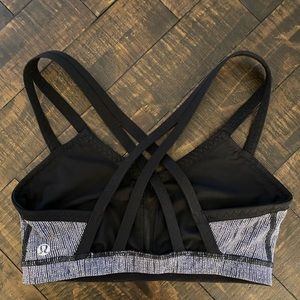 Lululemon sports bra size 4 black with open strap back